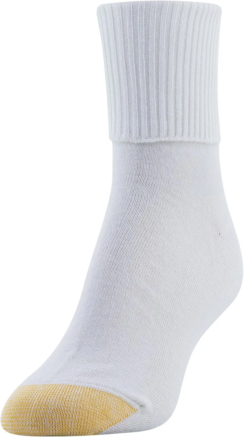 GOLDTOE Women's Ultra Soft Providence Turn Cuff Socks 3 Pack