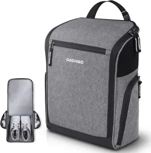 Golf Shoe Bag Men Women, Padded Golf Shoe Carry Bags with Clasped Strap Handle & Side Ventilation, 3 Pockets for Golf Tees, Balls & Accessories, Perfect for Sport Golf Baseball Soccer