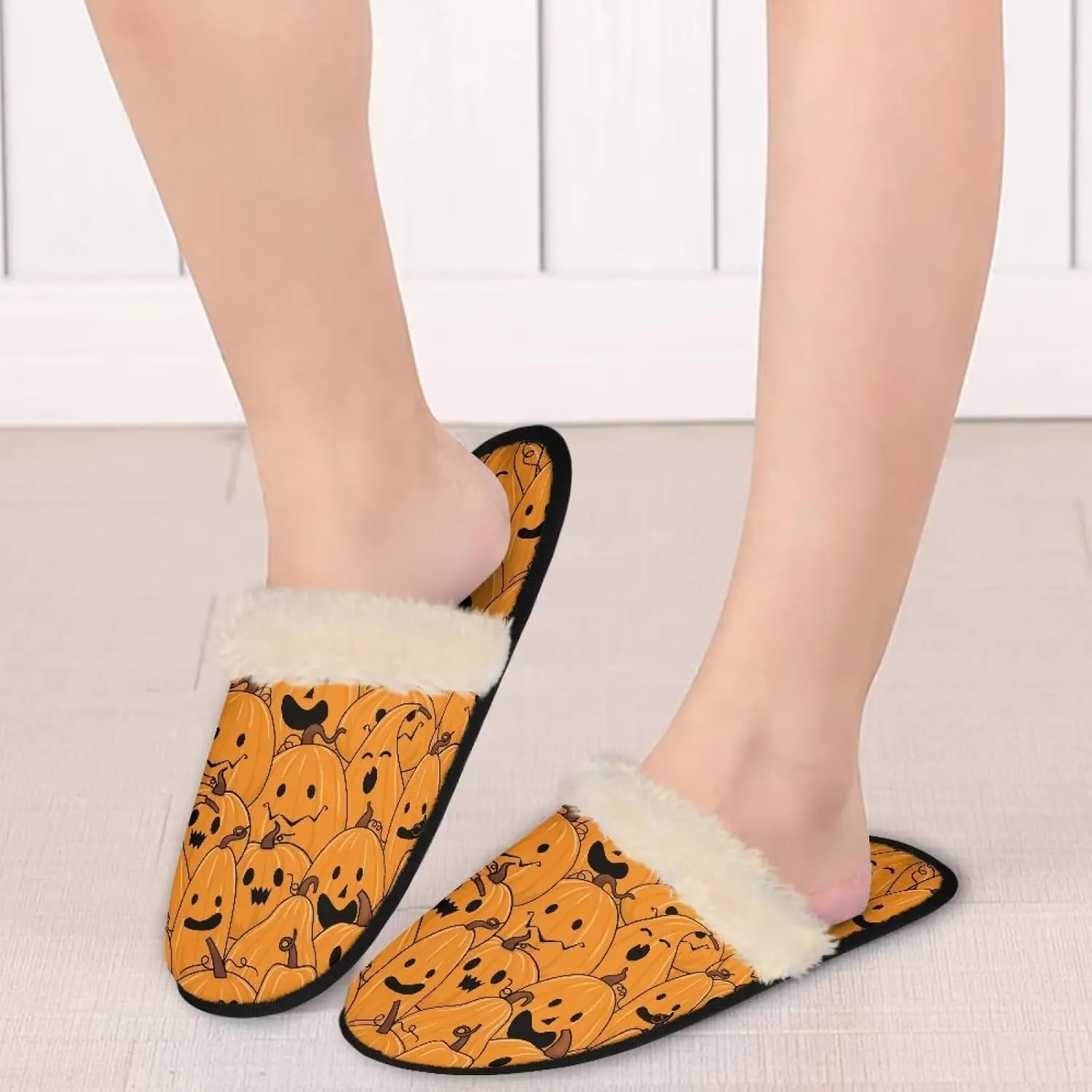 Gomyblomy Memory Cotton Slippers, Fashion Indoor Non-Slip Warm Home Slippers, Soft Closed Toe Fuzzy Slippers for Men & Women