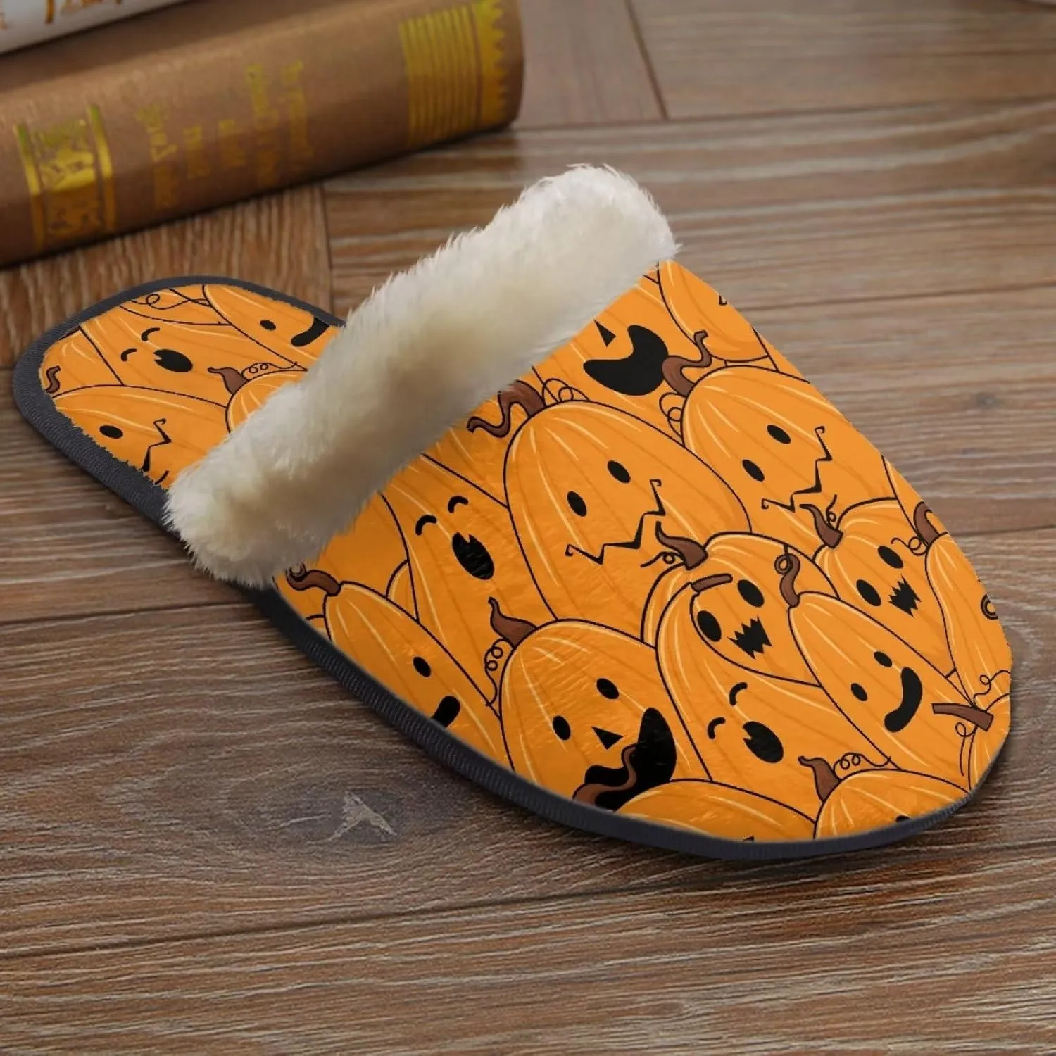 Gomyblomy Memory Cotton Slippers, Fashion Indoor Non-Slip Warm Home Slippers, Soft Closed Toe Fuzzy Slippers for Men & Women