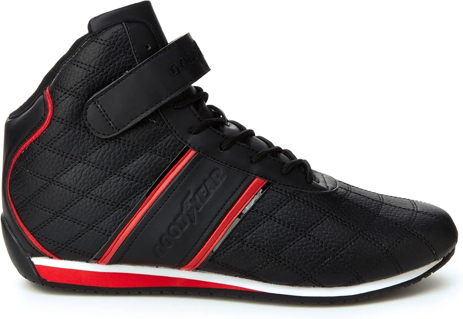 Goodyear Mens Clutch Racer Sneaker – High-Top Sneakers, PU Leather & Mesh Lining