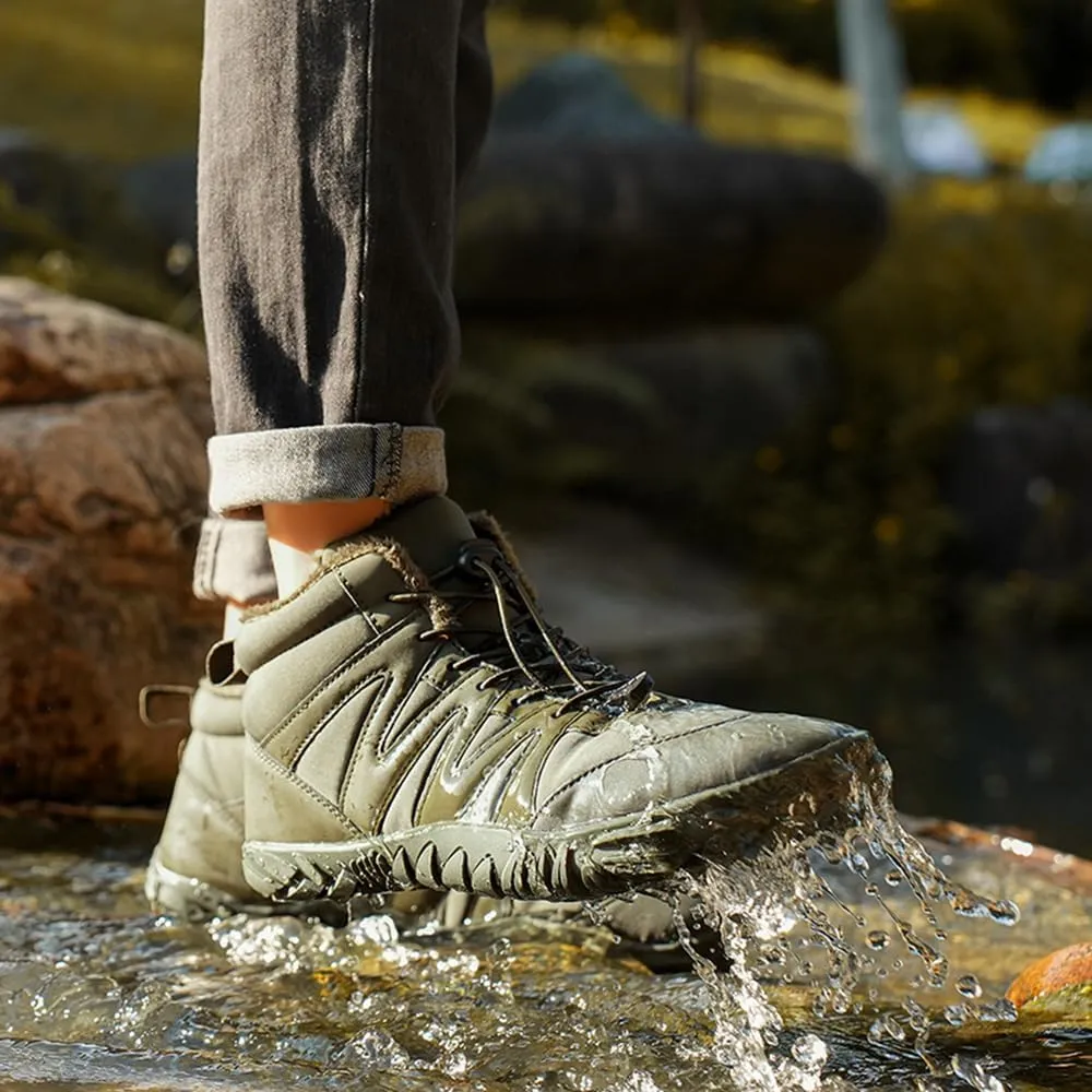 Grounded Winter Footwear for Women, Hike Winter Footwear Barefoot Women Men, Barefoot Shoes Waterproof Wide Toe Box Boots