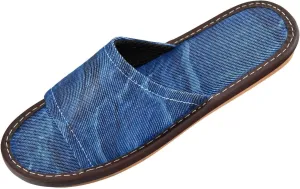 GuoChe Colored Stripes Disposable Slippers Indoor Summer Lightweight Slip on Home Shoes for Party Travel