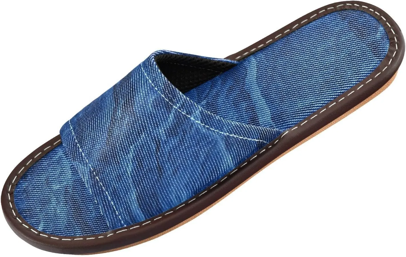 GuoChe Colored Stripes Disposable Slippers Indoor Summer Lightweight Slip on Home Shoes for Party Travel