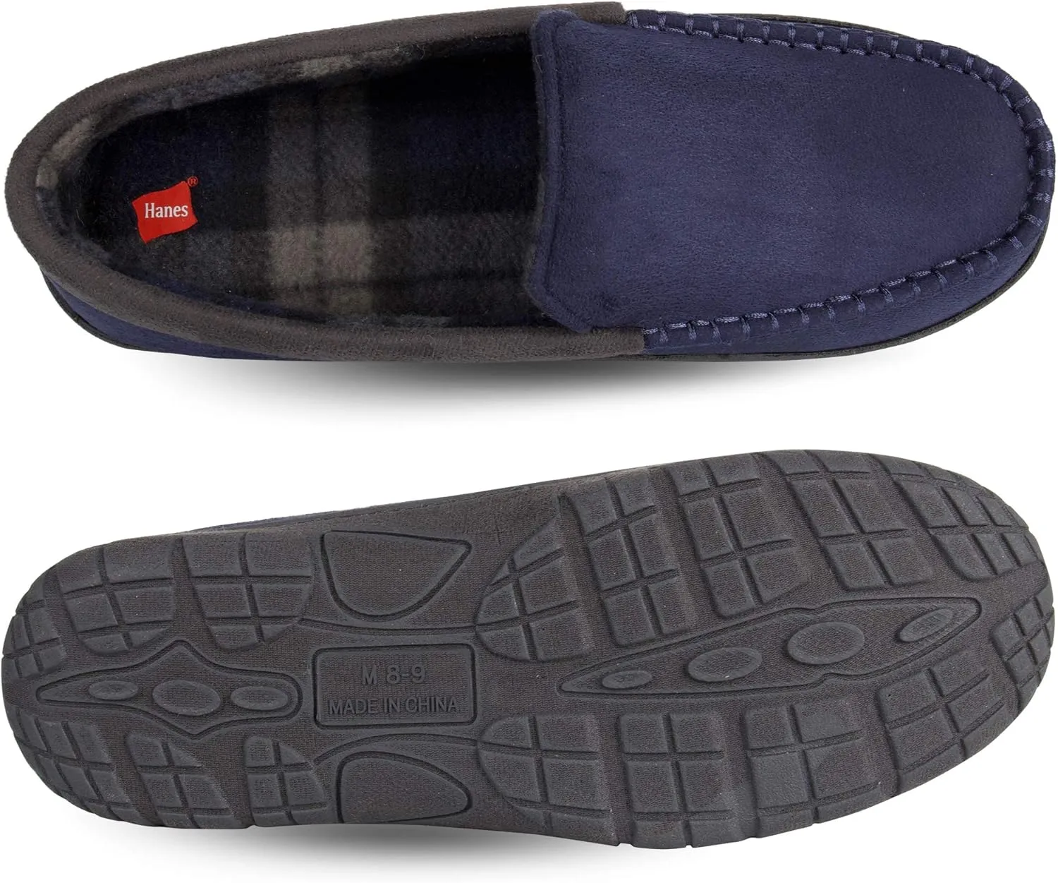 Hanes Men's Textured Moccasin Slipper