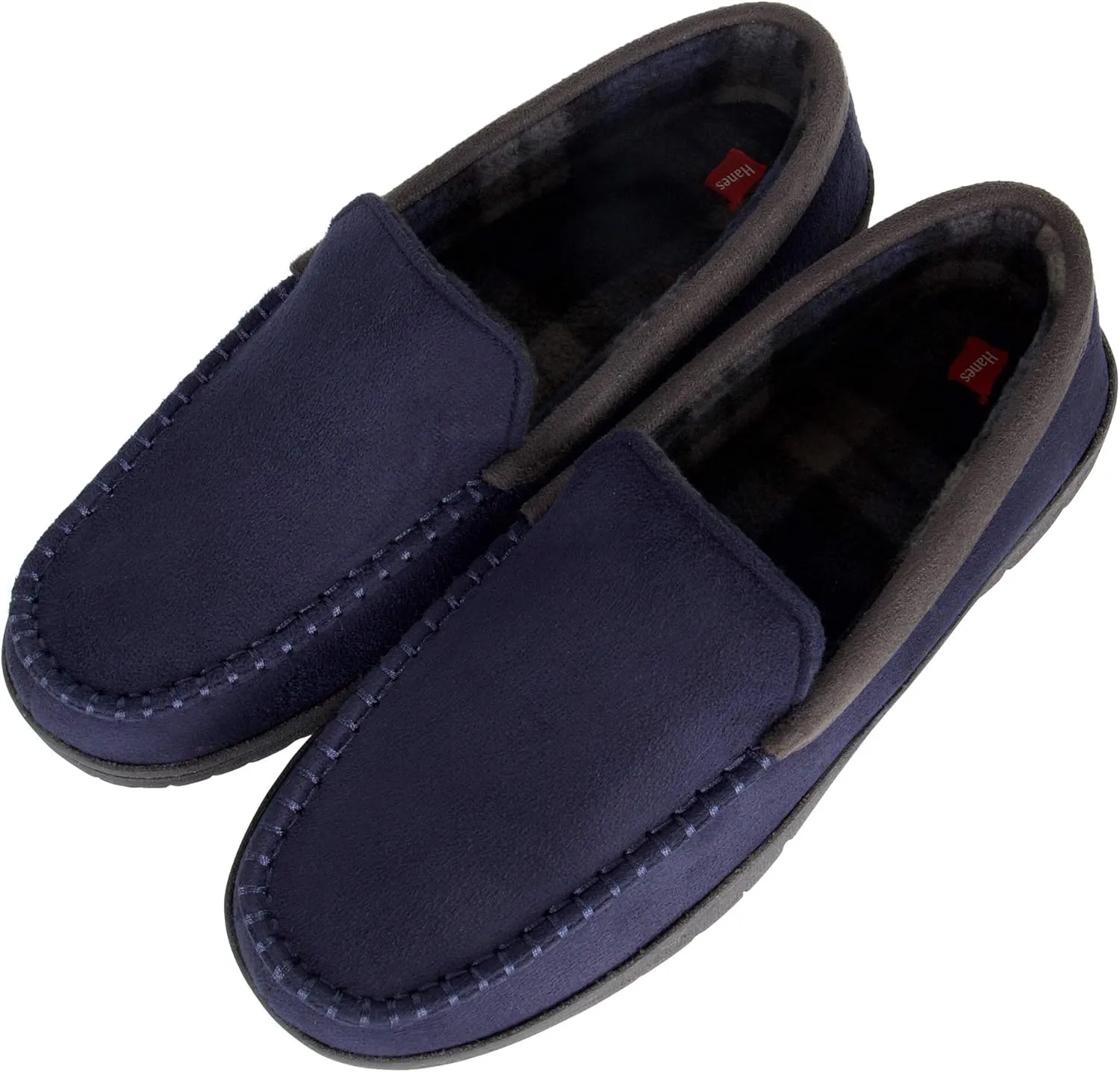Hanes Men's Textured Moccasin Slipper