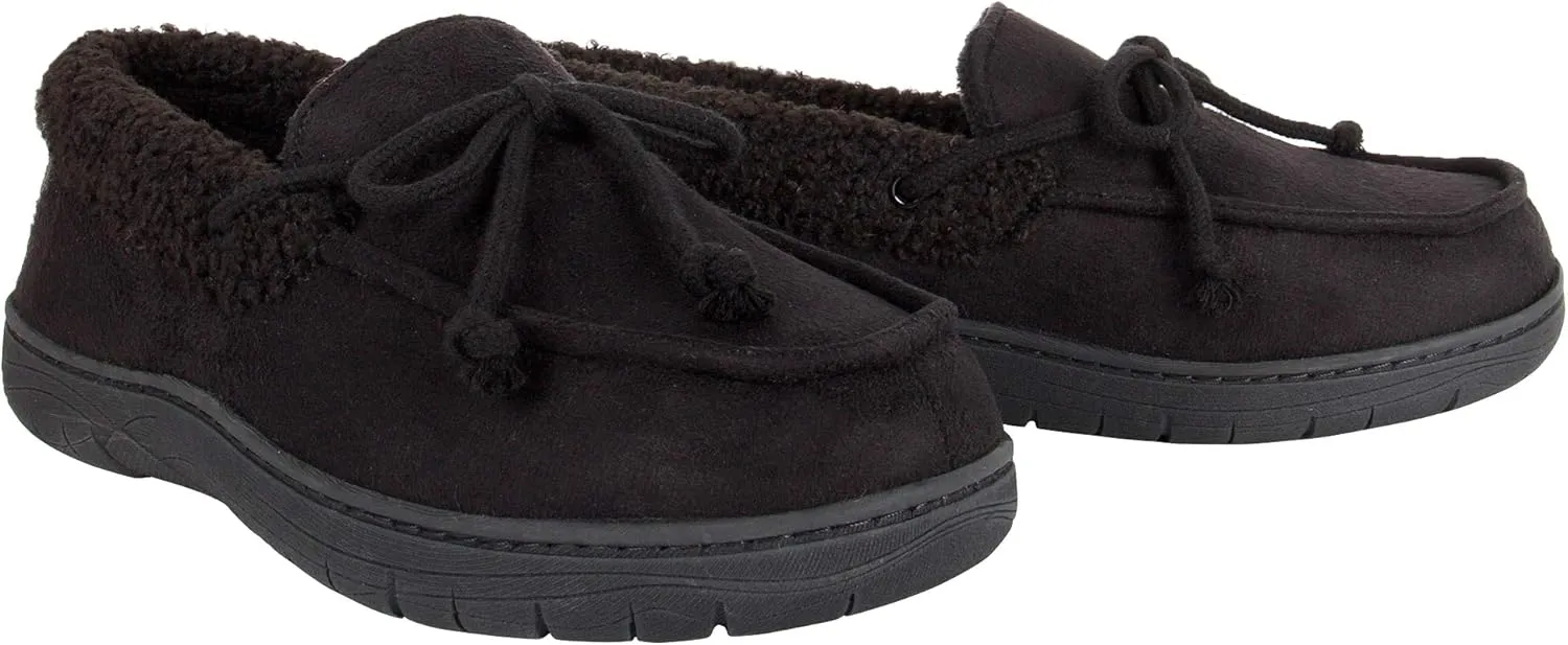 Hanes Men's Textured Moccasin Slipper