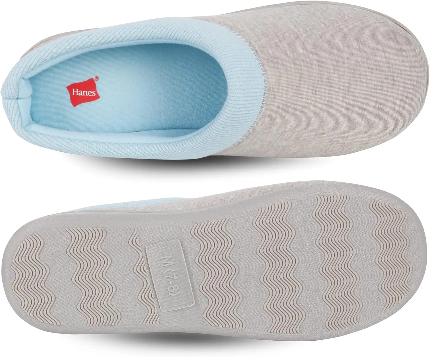 Hanes womens Soft Waffle Knit Clog Slippers With Indoor/Outdoor Sole