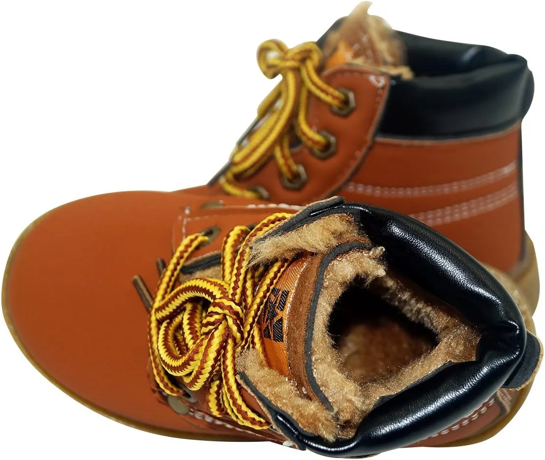 Happy Cherry Baby Autumn Boots Fashion Suede Leather Lace-Up Boots Soft Flat Ankle Boots