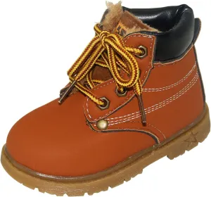 Happy Cherry Baby Autumn Boots Fashion Suede Leather Lace-Up Boots Soft Flat Ankle Boots