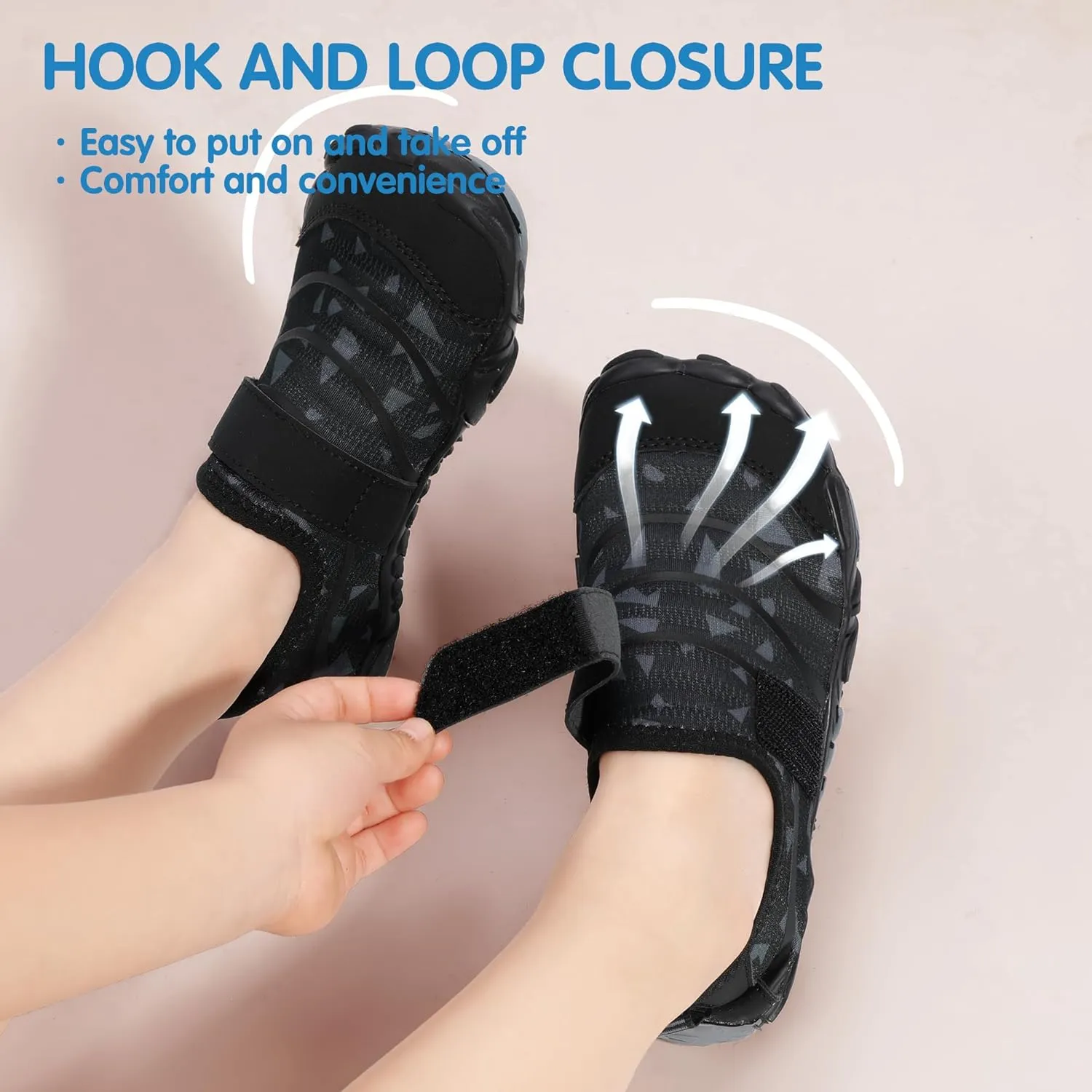 Hehainom Kids Water Shoes Girls Boys Quick Dry Barefoot Lightweight Sport Aqua Beach Pool Swim Shoes