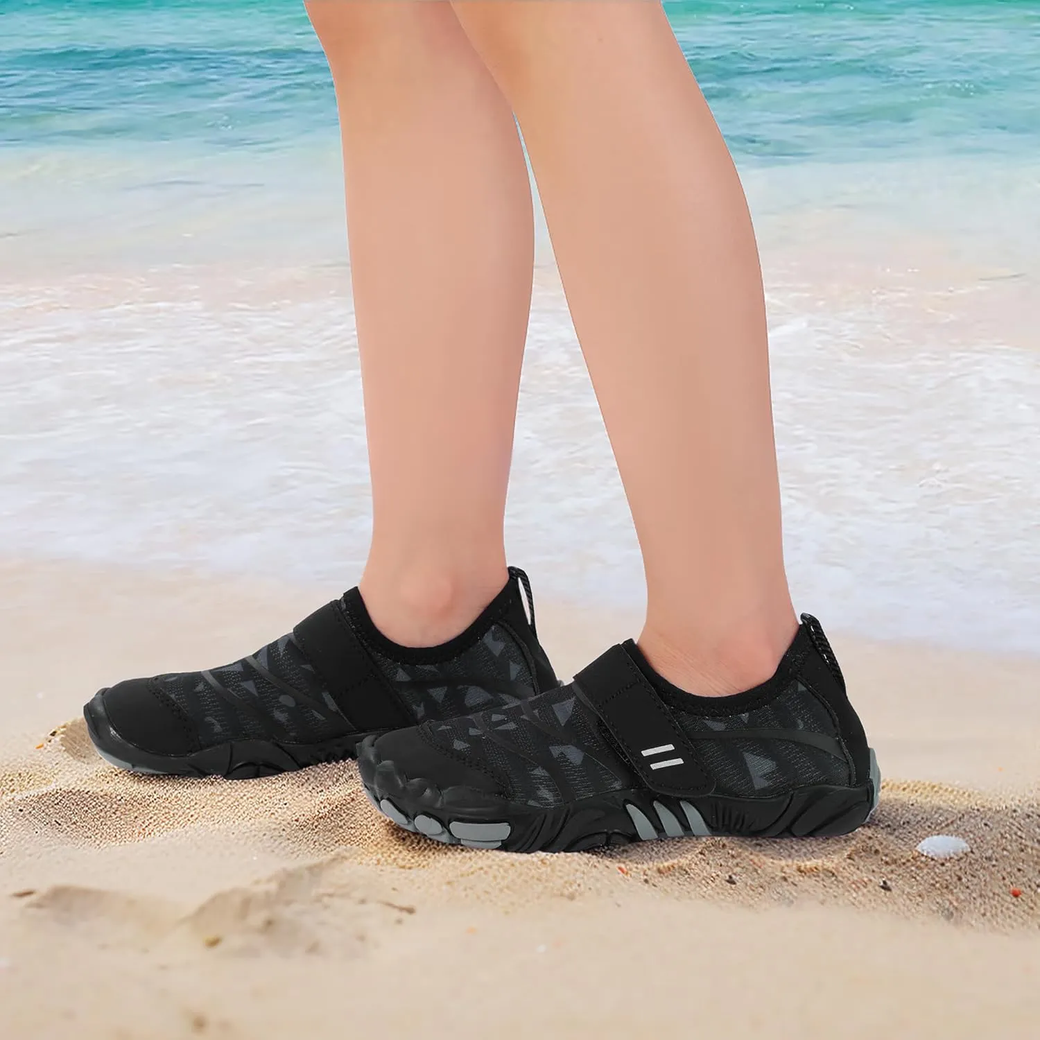 Hehainom Kids Water Shoes Girls Boys Quick Dry Barefoot Lightweight Sport Aqua Beach Pool Swim Shoes