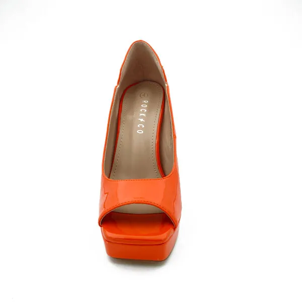High Heel Open Square Toe - 0538