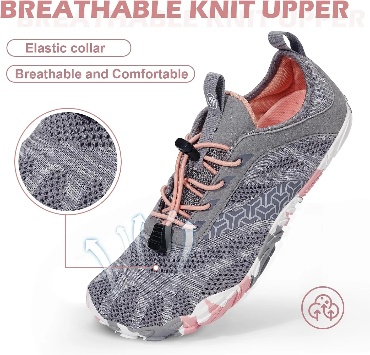 Hike Barefoot Shoes Women Men with Wide Toe Box Footwear Healthy Non-Slip Hike Beach Pool Aqua Swim Surf Hiking Running Athletic Water Shoe