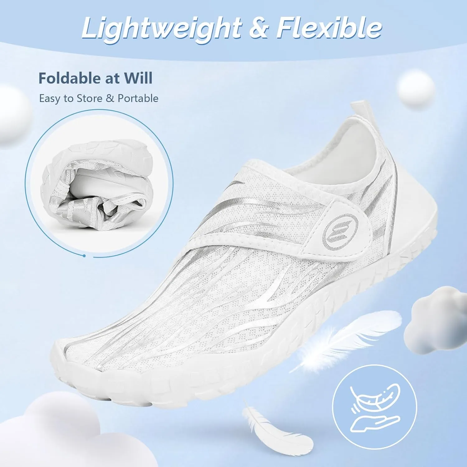 Hike Barefoot Water Shoes for Women Men Footwear, Quick Dry Wide Toe Box Pro Beach Swim Athletic Sports Shoes, Non-Slip Lightweight Aqua Shoe for Pool Hiking Walking Kayaking Diving Surfing