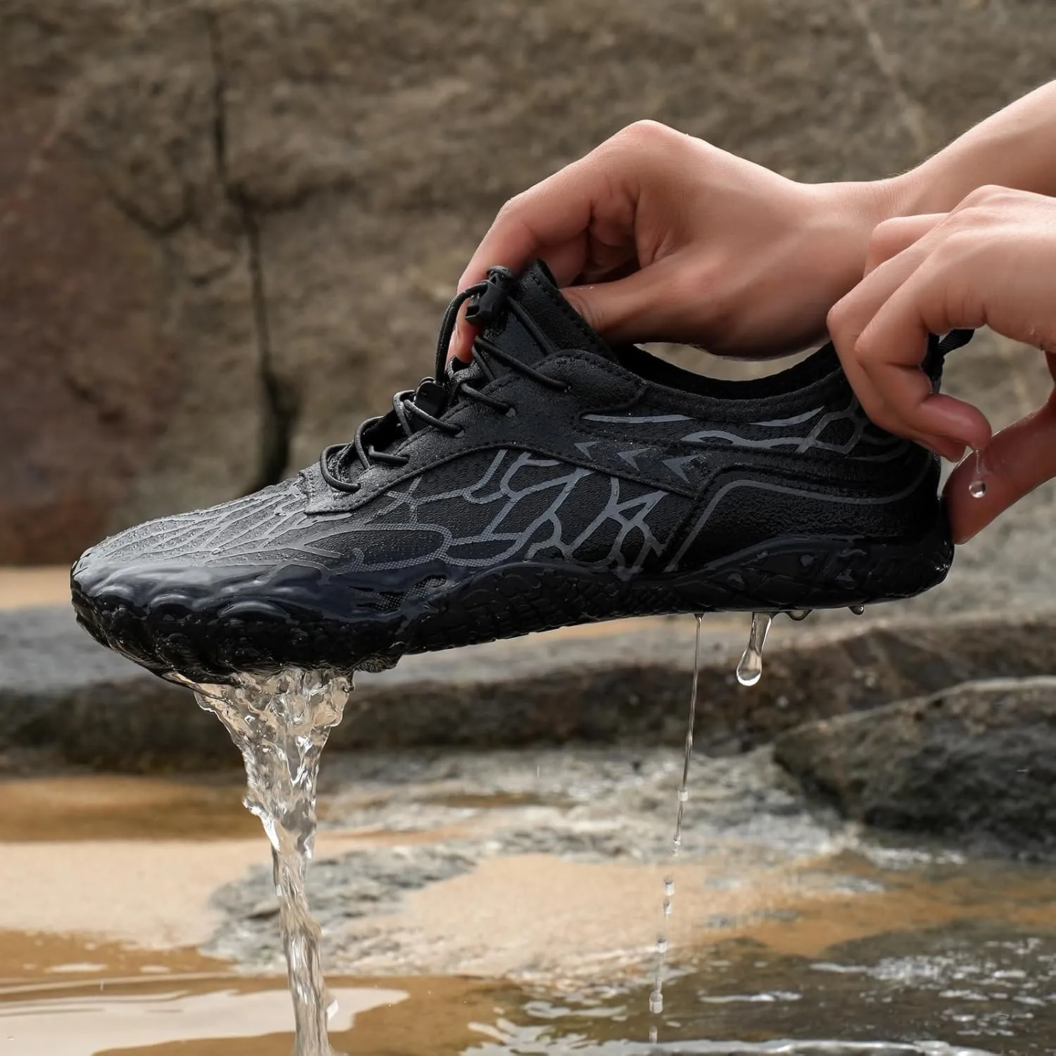 Hiking Barefoot Shoes for Women Men, Wide Toe Box, Beach Pool Aqua Swim Surf Walking Shoe, Healthy and Non-Slip Breathable Water Resistant