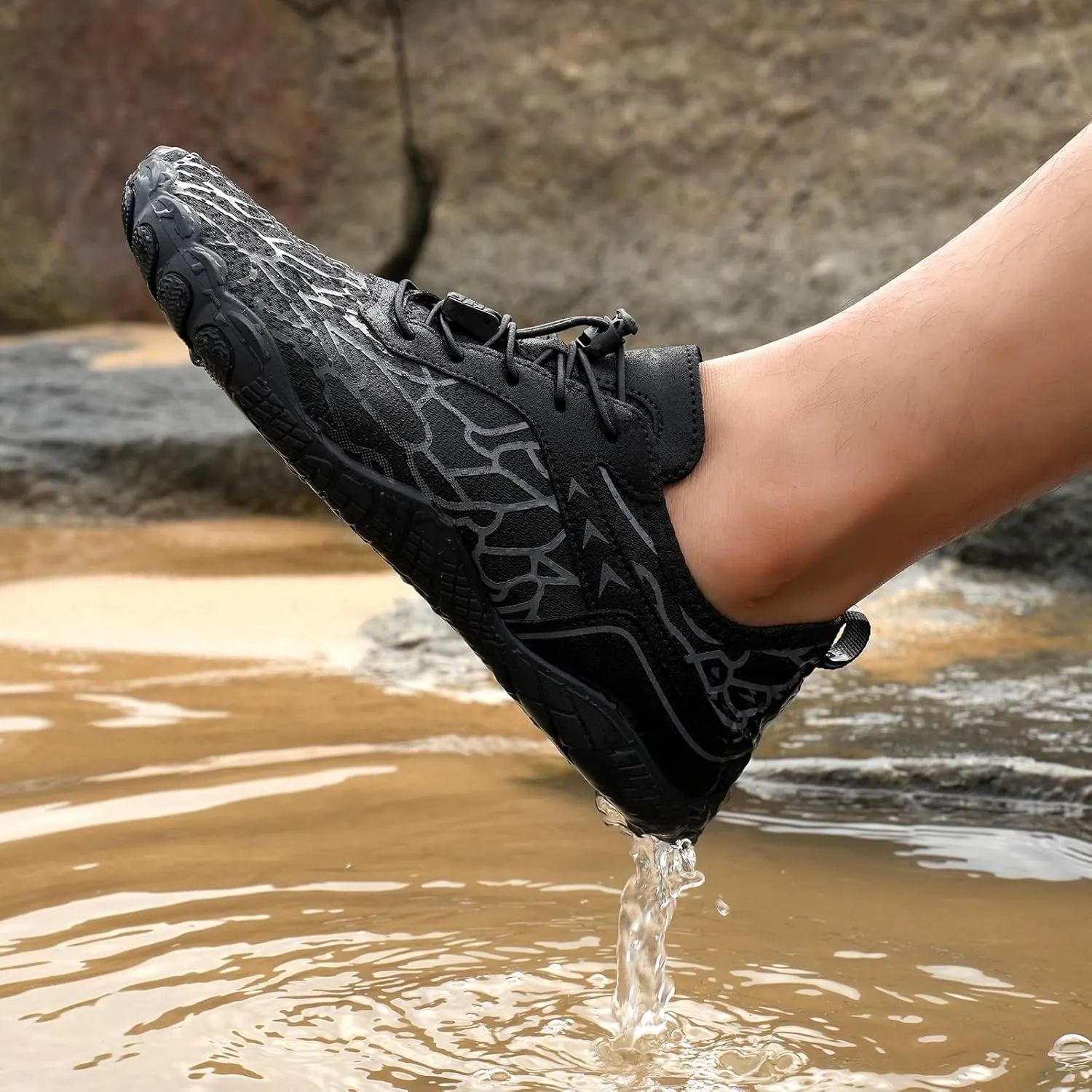 Hiking Barefoot Shoes for Women Men, Wide Toe Box, Beach Pool Aqua Swim Surf Walking Shoe, Healthy and Non-Slip Breathable Water Resistant
