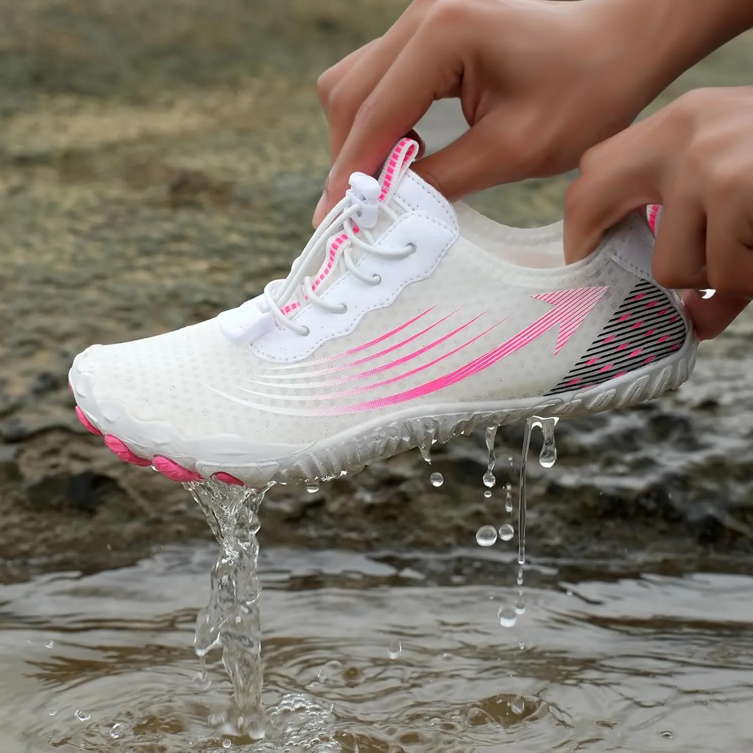 Hiking Barefoot Shoes for Women Men, Wide Toe Box, Beach Pool Aqua Swim Surf Walking Shoe, Healthy and Non-Slip Breathable Water Resistant