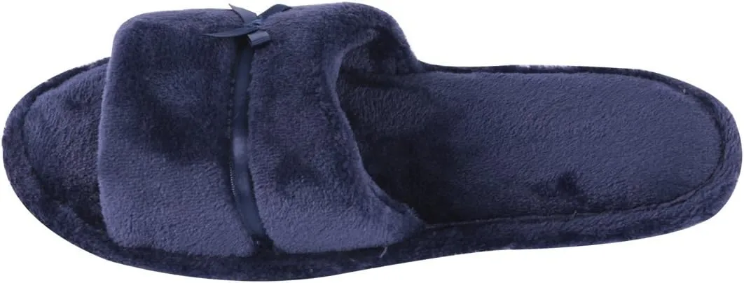 Home Slipper Open Toe Slippers Womens Soft Fuzzy Flannel Memory Foam Non-Slip Indoor Slippers