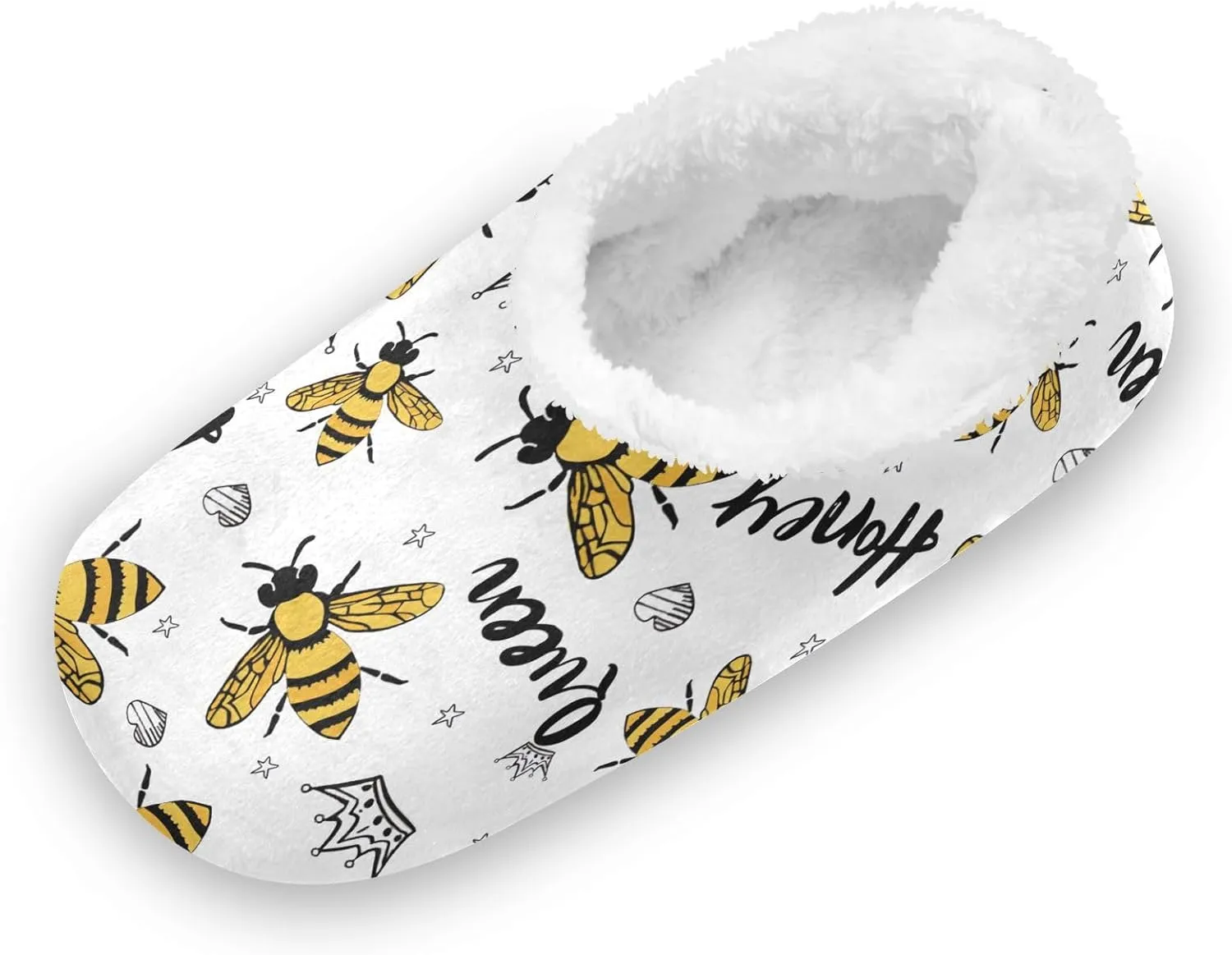 Honey Bees Queen House Slippers Non-Slip Soft Sole Slippers for Bed
