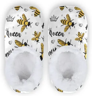 Honey Bees Queen House Slippers Non-Slip Soft Sole Slippers for Bed