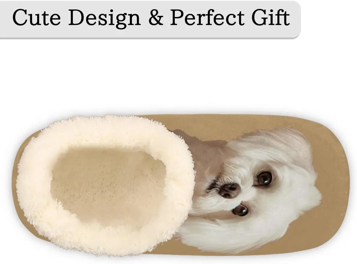 House Slippers for Women Men, Animal Fuzzy Soft Cozy Non Slip Slipper Socks for Indoor Outdoor