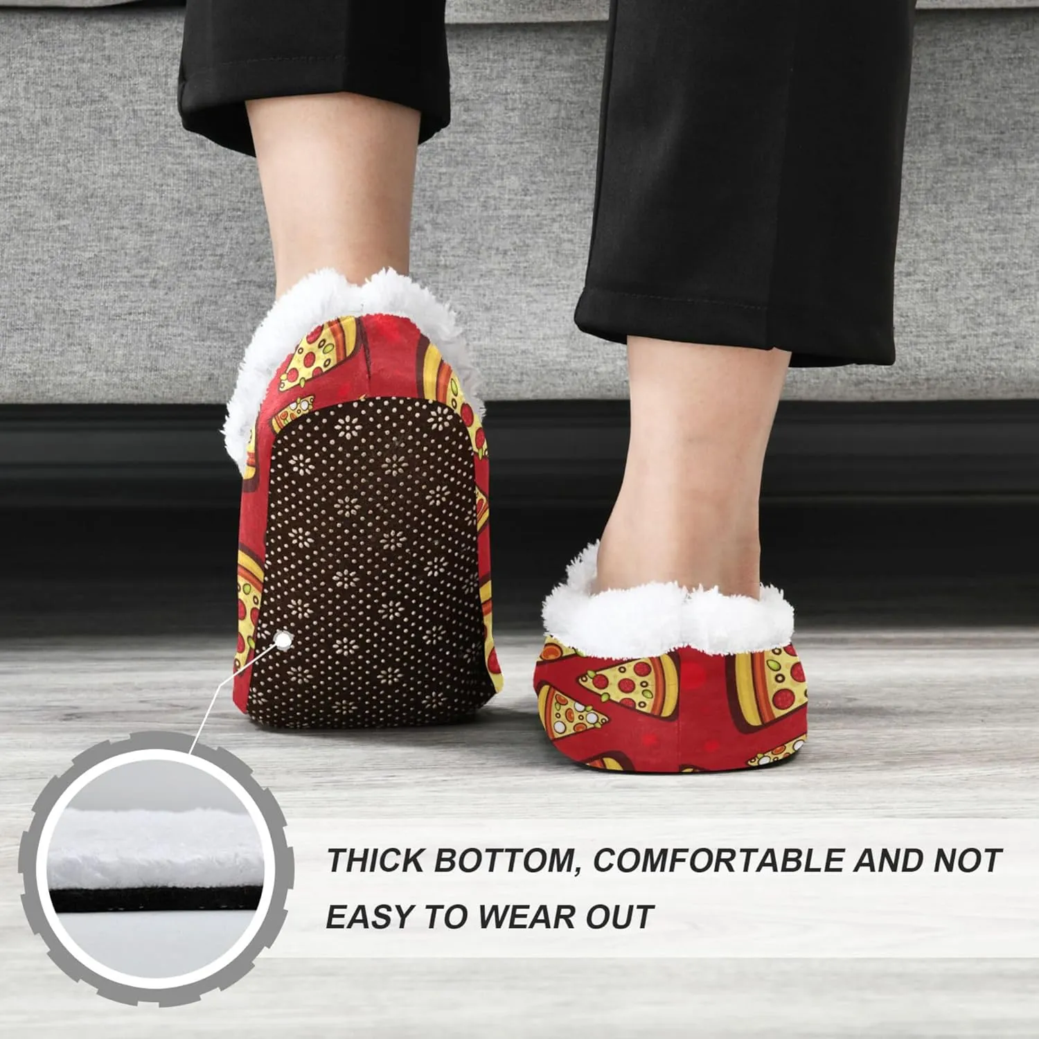 House Slippers Fuzzy Memory Foam Soft Slipper Socks for Woman Men
