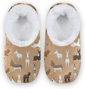 House Slippers Fuzzy Memory Foam Soft Slipper Socks for Woman Men