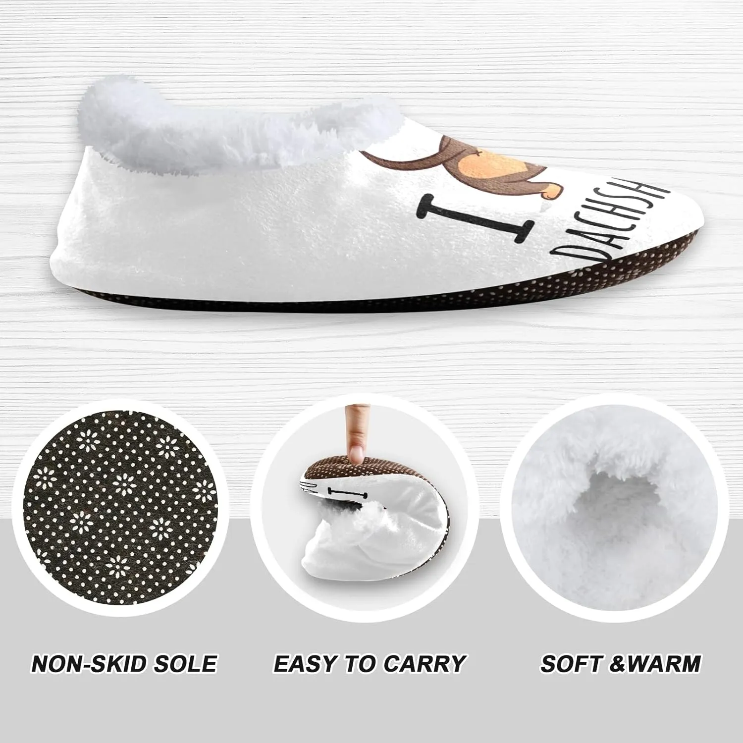 House Slippers Fuzzy Memory Foam Soft Slipper Socks for Woman Men