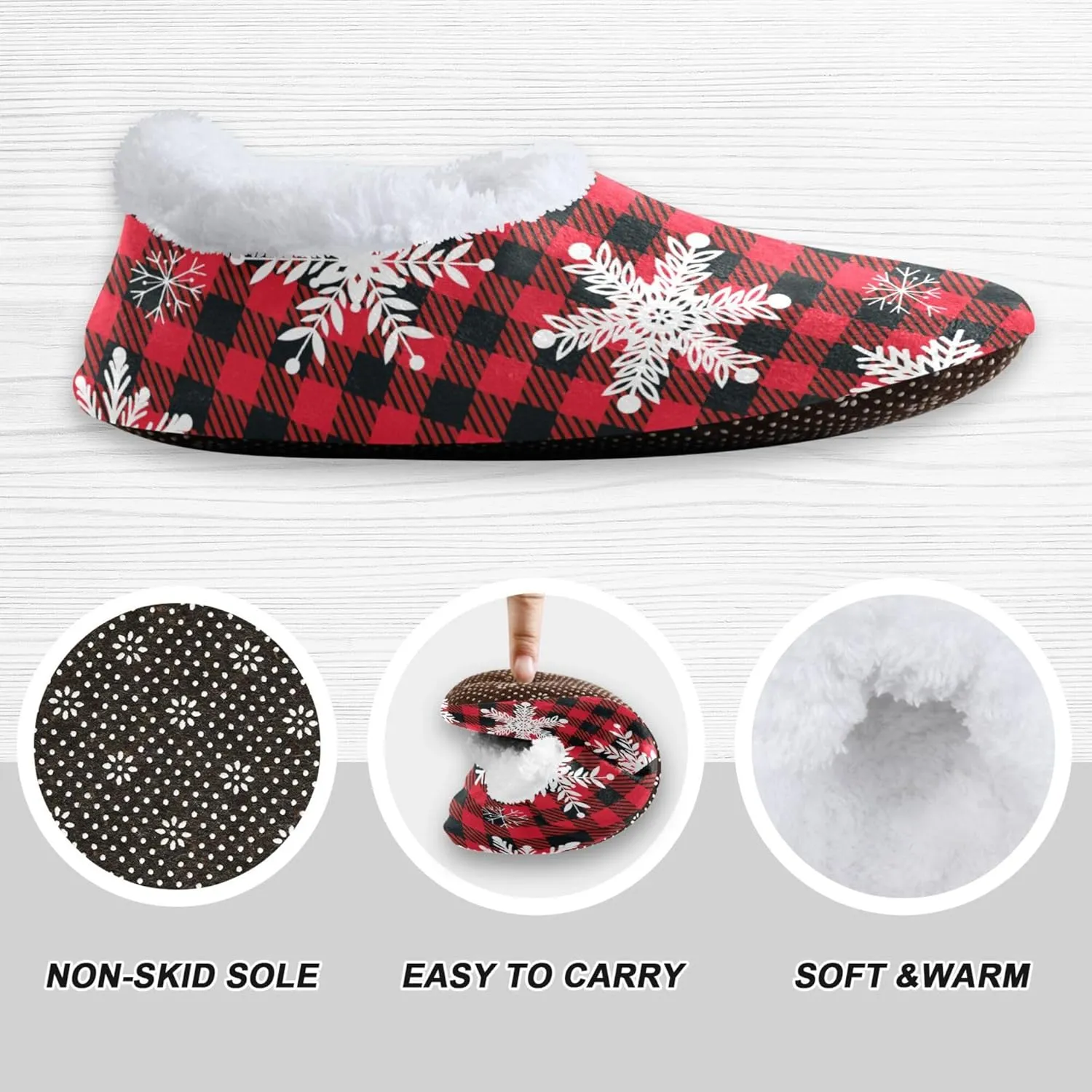 House Slippers Soft Fuzzy Memory Foam Slipper Socks for Men Woman