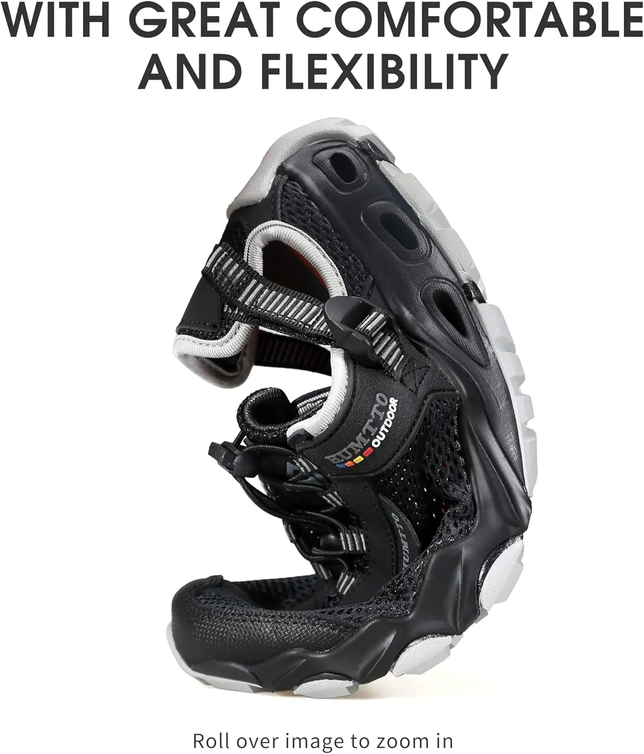 HUMTTO Men's Amphibious Water Shoes - Hiking Sandals for Men Outdoor Water Sandal Closed Toe Non-Slip River Shoes Summer Quick Drying Aqua Shoe