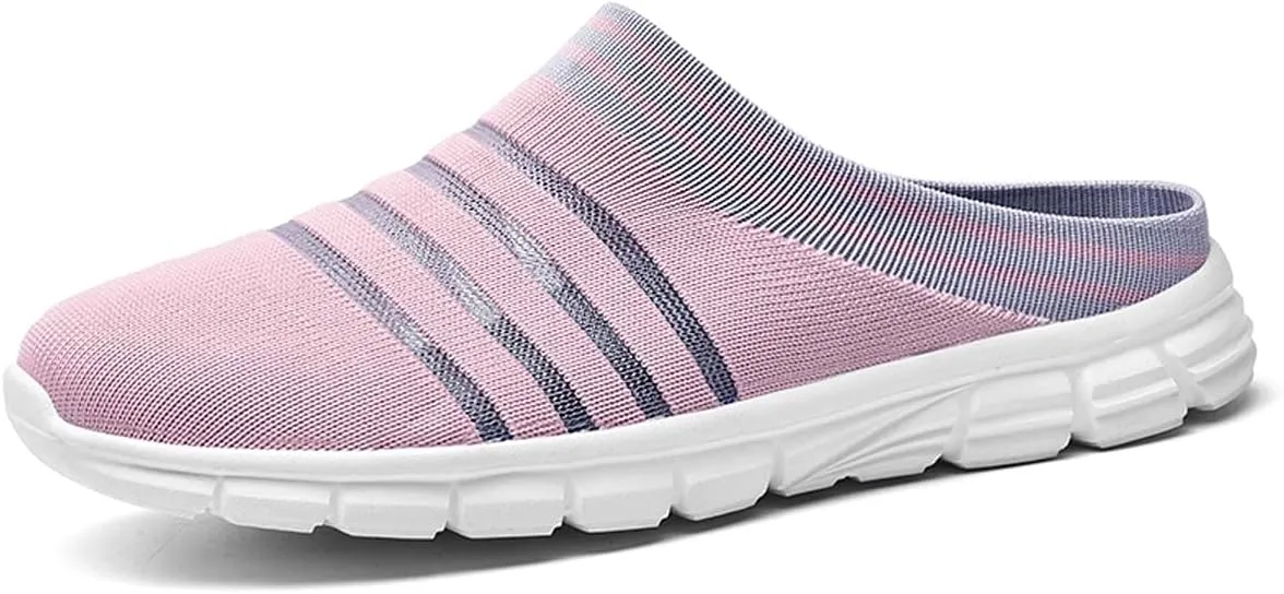HYDLONGR Men's Women's Lightweight Breathable Knitted Mesh Upper Garden Sandals Quick-Drying Slippers Mules Clogs Shoes Indoor Outdoor