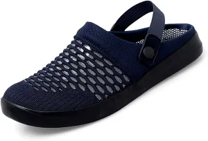 HYDLONGR Men's Women's Lightweight Breathable Knitted Upper Quick Drying Non-Slip Garden Sandals Beach Slippers Clogs Shoes