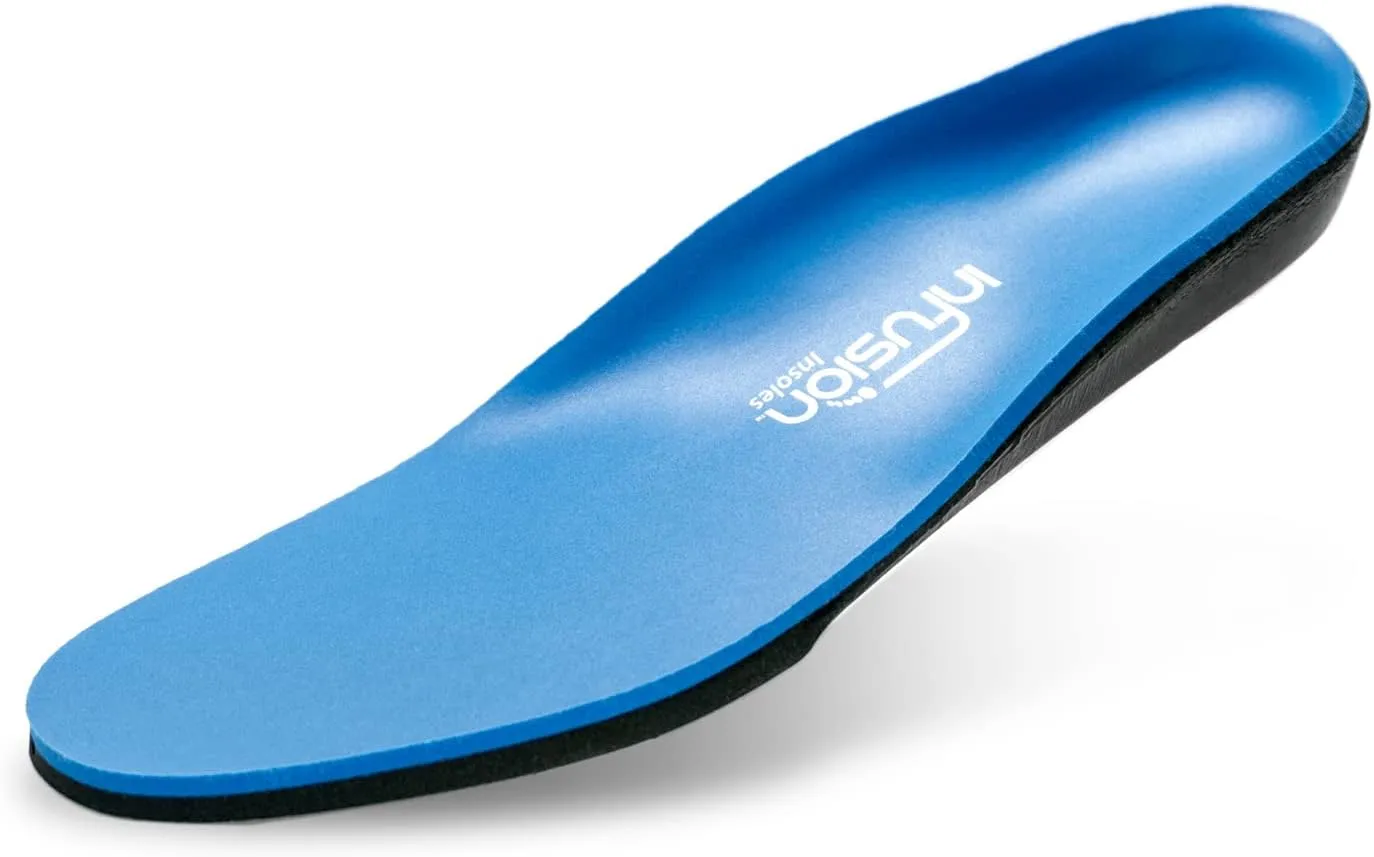 Infusion Ultra-Soft Shoe Insoles: Padded Foot Orthotic Inserts for Ultimate Cushion by Infusion Insoles (Med. Men's 8-9 | Woman's 10-11)