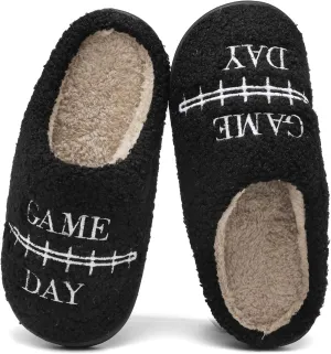 INMINPIN Women Men Ball Sports Slippers Soft Curly Plush House Shoes Cozy Bedroom Slippers Indoor Outdoor with Non Slip Sole for Sports Fan