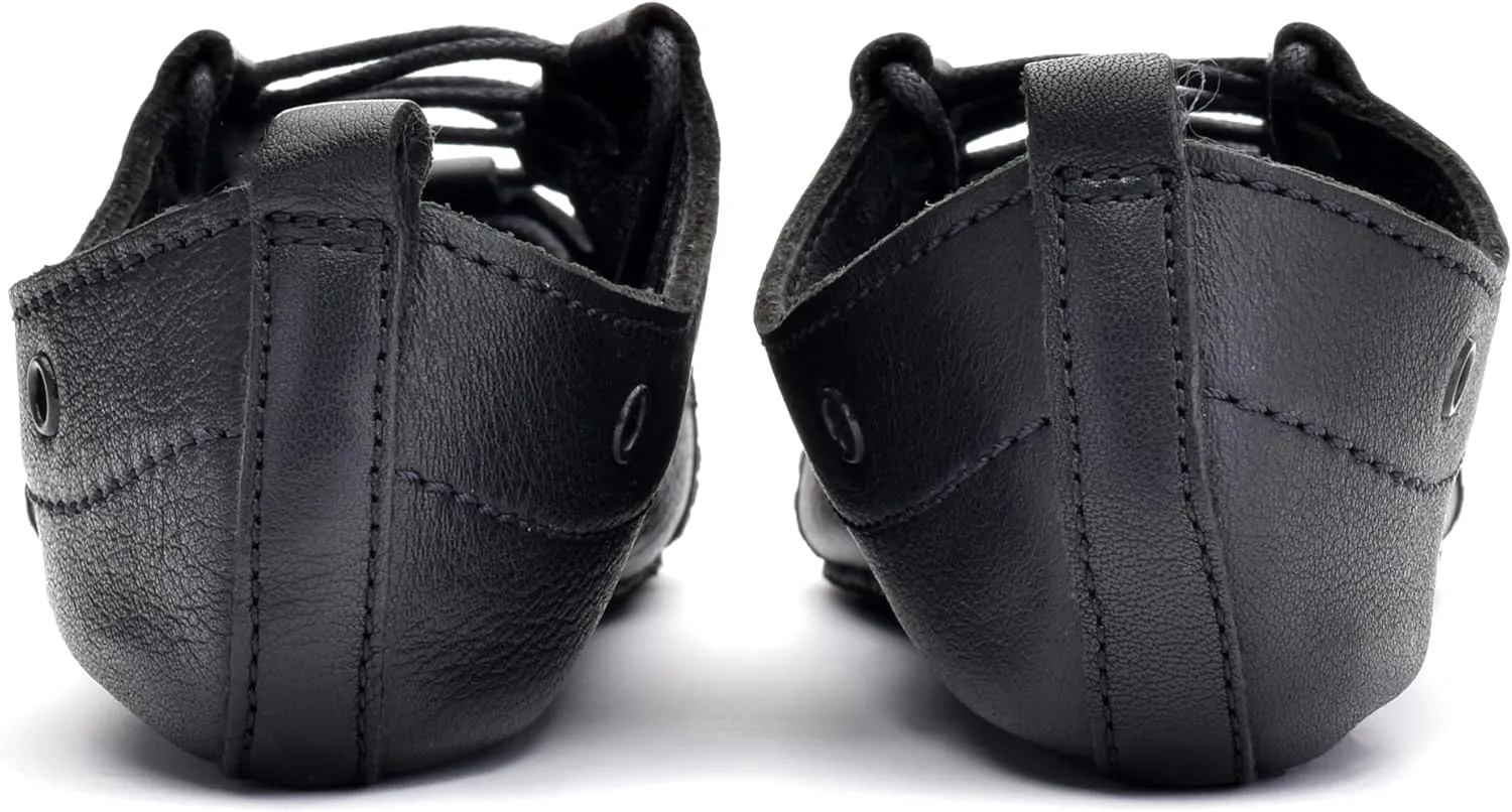 Irish Dance Pumps Soft Shoes - Leather Upper, Split Sole, Shock Absorbing Insole - UK Sizes