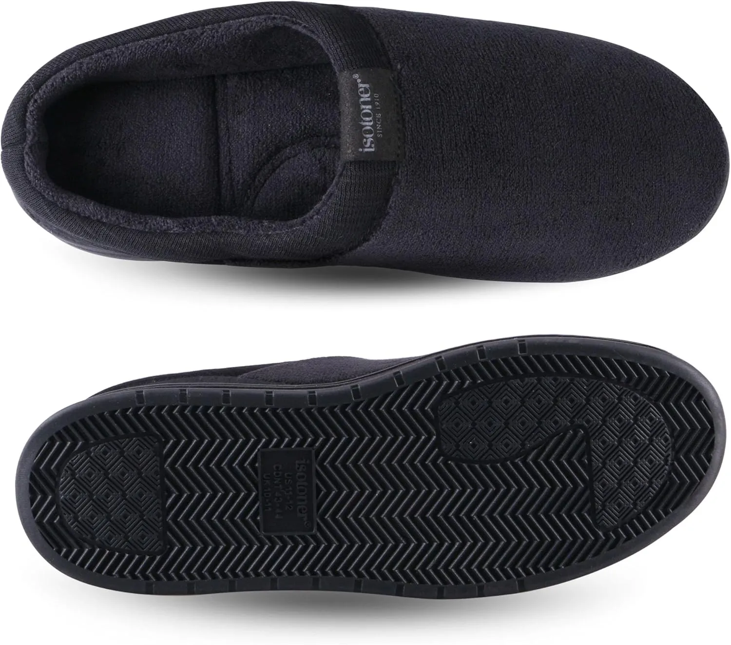 isotoner Men's Microterry Jake Clog Slipper-with Gel Infused Memory Foam