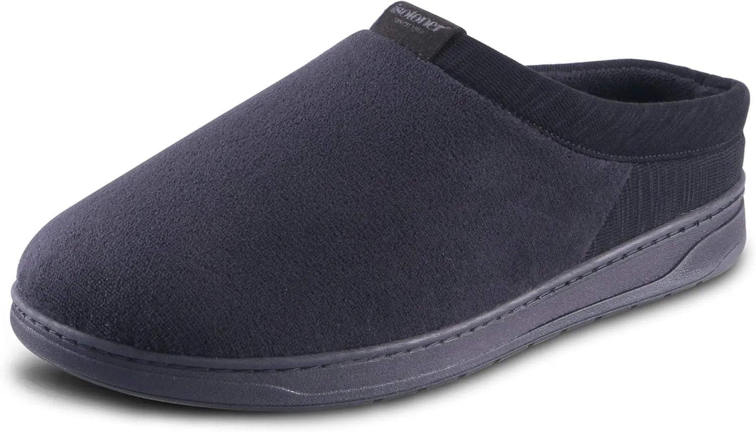 isotoner Men's Microterry Jake Clog Slipper-with Gel Infused Memory Foam