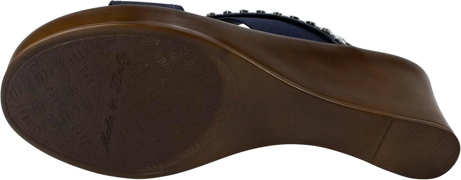 ITALIAN Shoemakers Pert Women's Wedge Open Toe Strap Sandal for Women