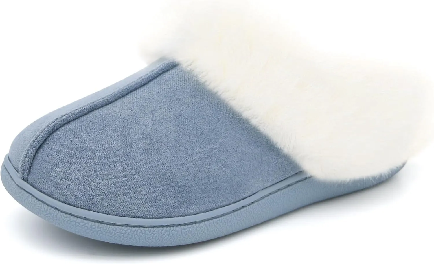 Jerzmy Fuzzy Slippers for Women, Memory Foam Cushion Womens House Slippers Suede Fluffy Faux Fur Lining Comfy Home Shoes for Indoor Outdoor Bedroom Garden Winter