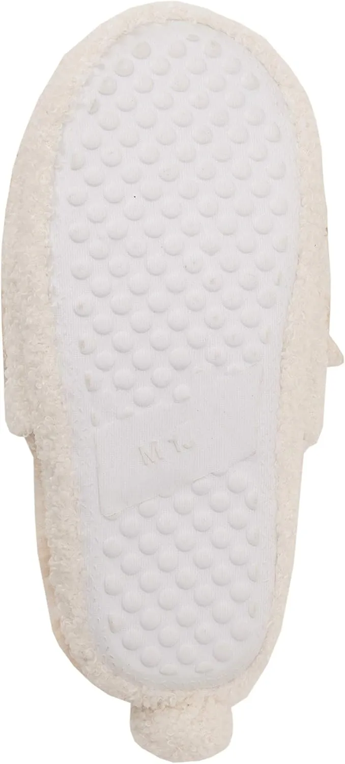 Jessica Simpson Girl's Cute and Cozy Plush Slip on House Slippers with Memory Foam