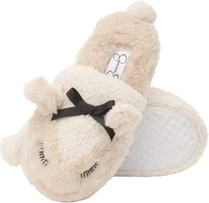 Jessica Simpson Girl's Cute and Cozy Plush Slip on House Slippers with Memory Foam