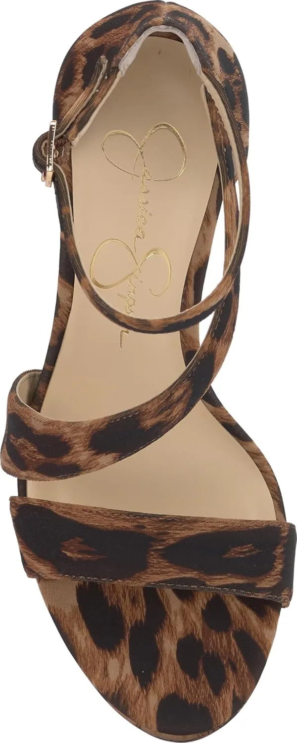 Jessica Simpson Womens Iley Faux Leather Ankle Strap Platform Sandals