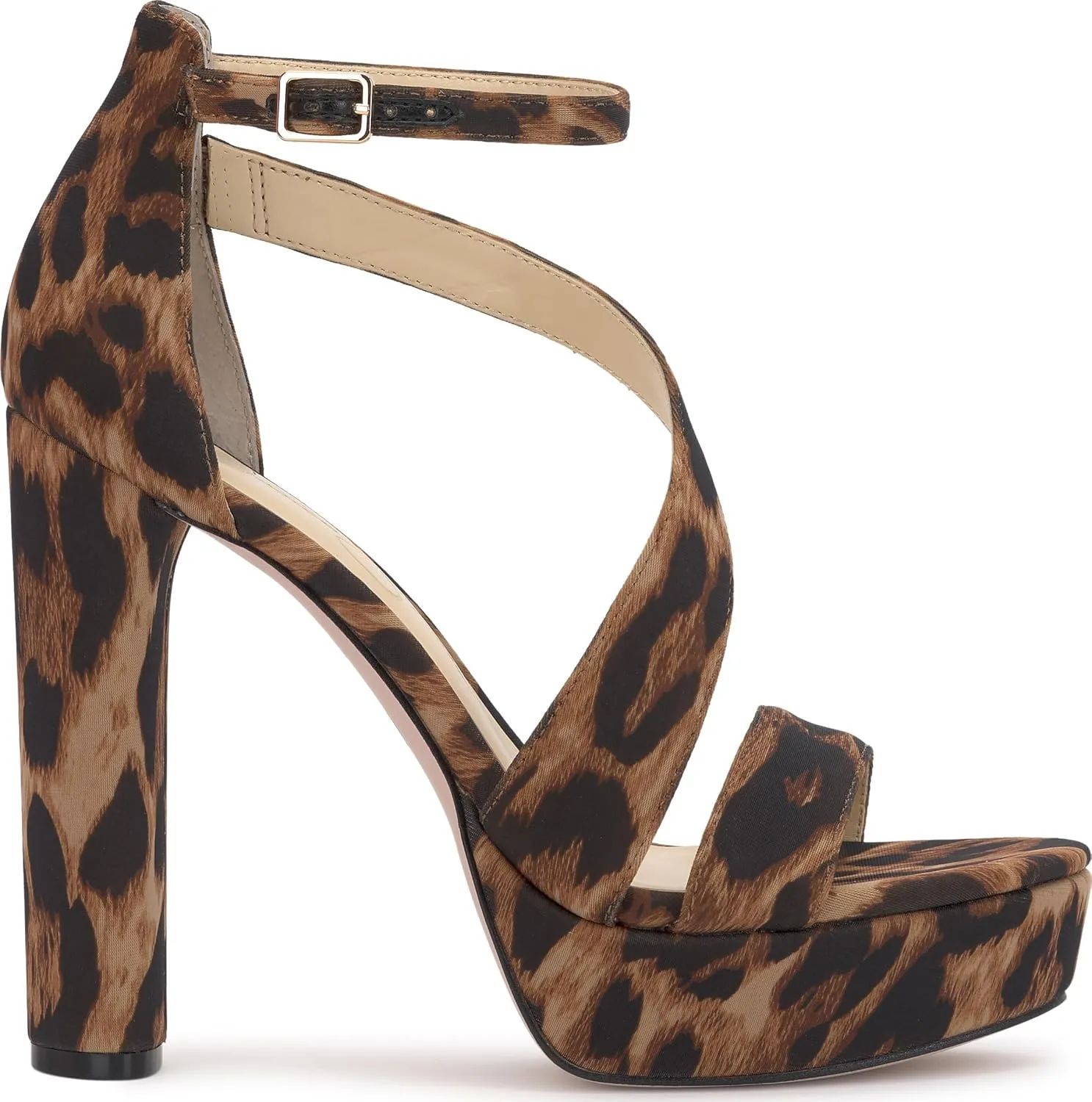 Jessica Simpson Womens Iley Faux Leather Ankle Strap Platform Sandals