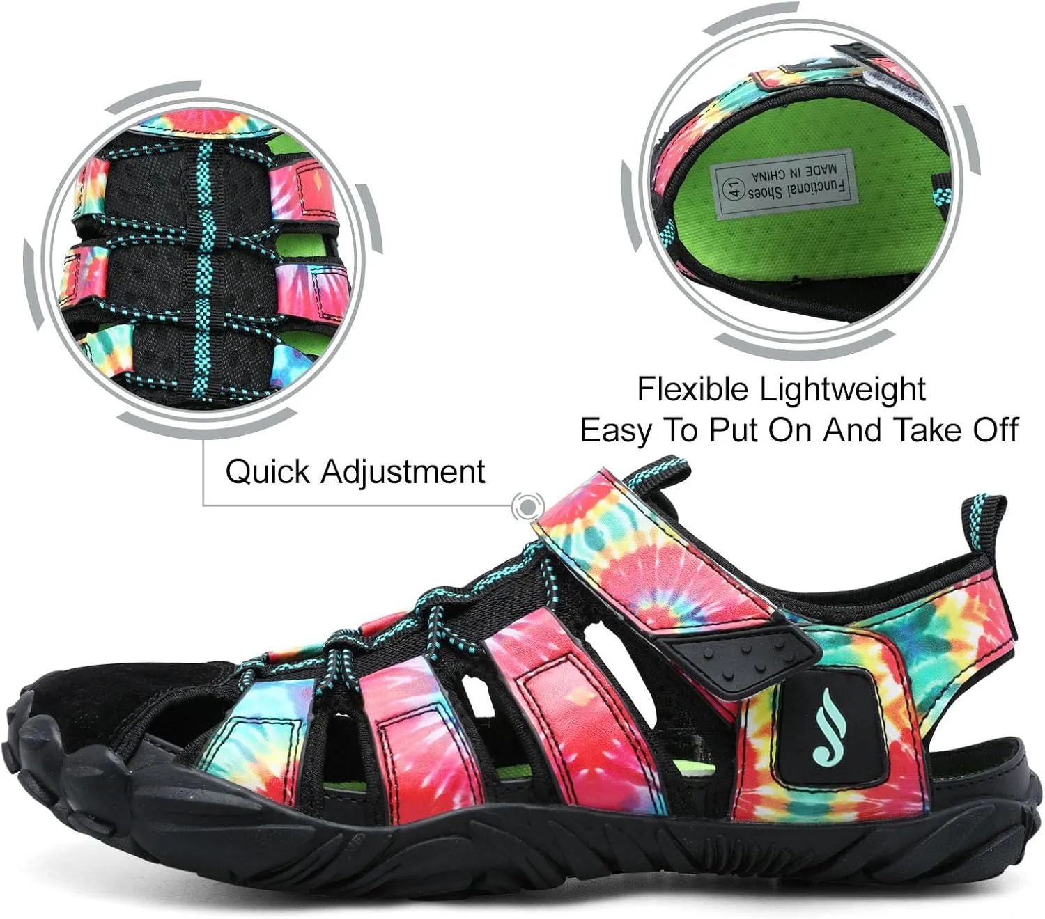 JIASUQI Athletic Hiking Water Shoes Barefoot Aqua Swim Sports Sandals Walking Shoes for Women Men