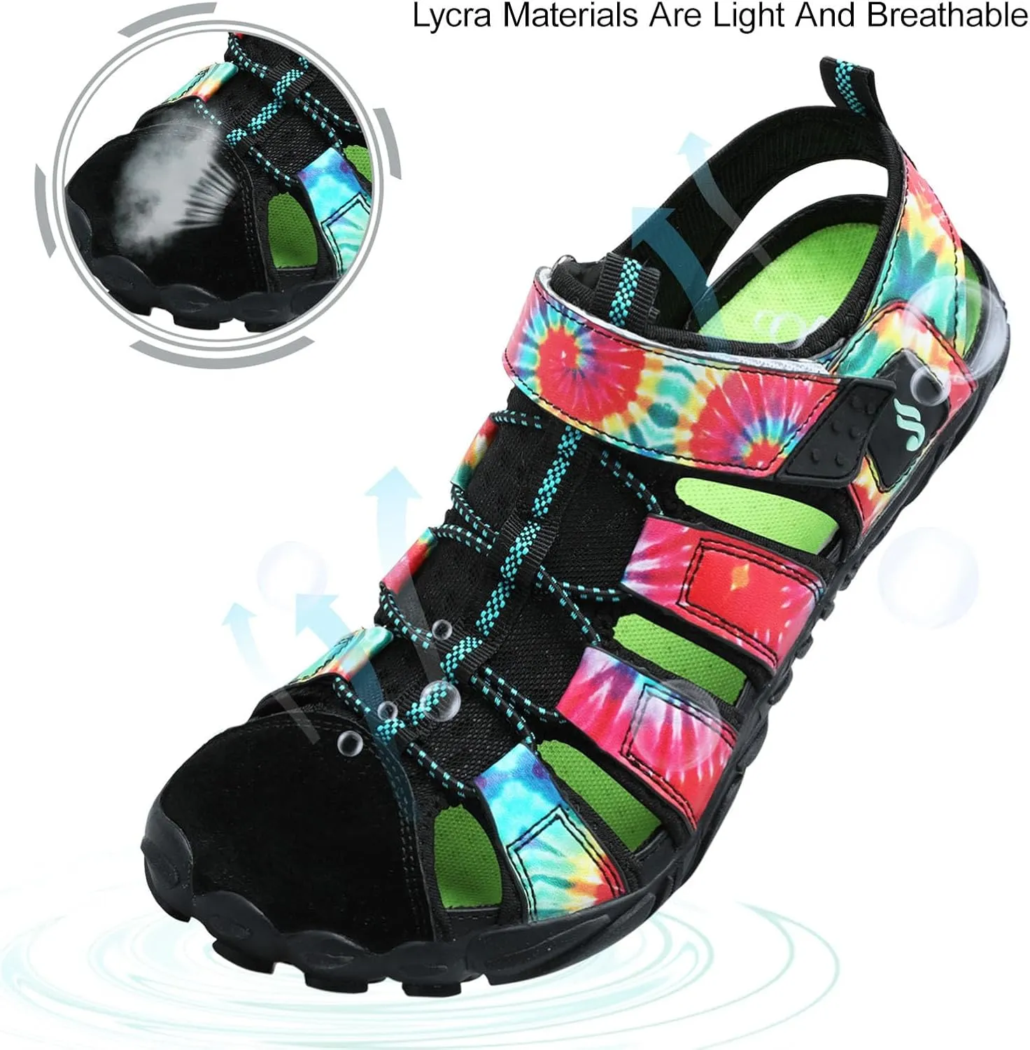 JIASUQI Athletic Hiking Water Shoes Barefoot Aqua Swim Sports Sandals Walking Shoes for Women Men