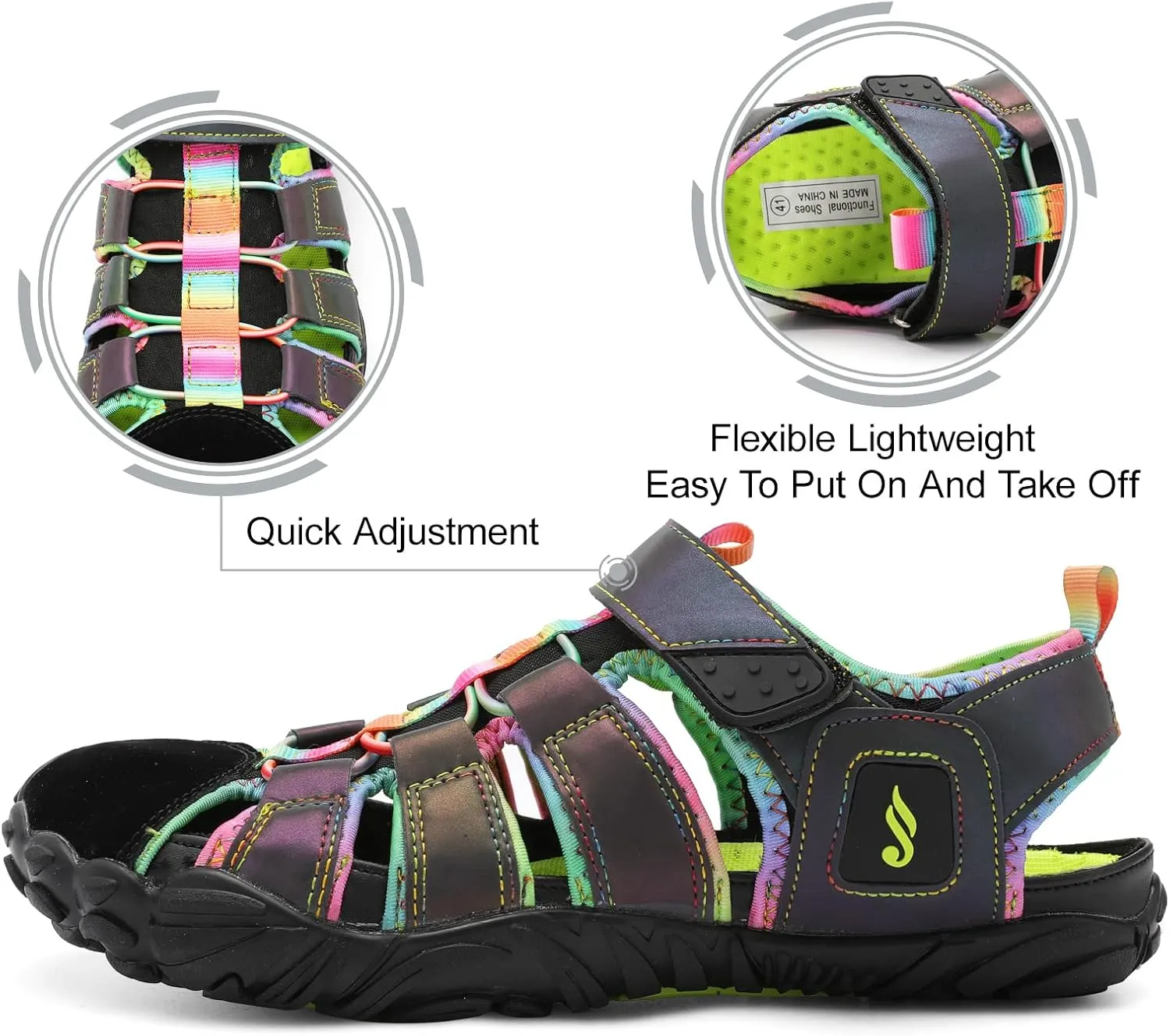 JIASUQI Athletic Hiking Water Shoes Barefoot Aqua Swim Sports Sandals Walking Shoes for Women Men