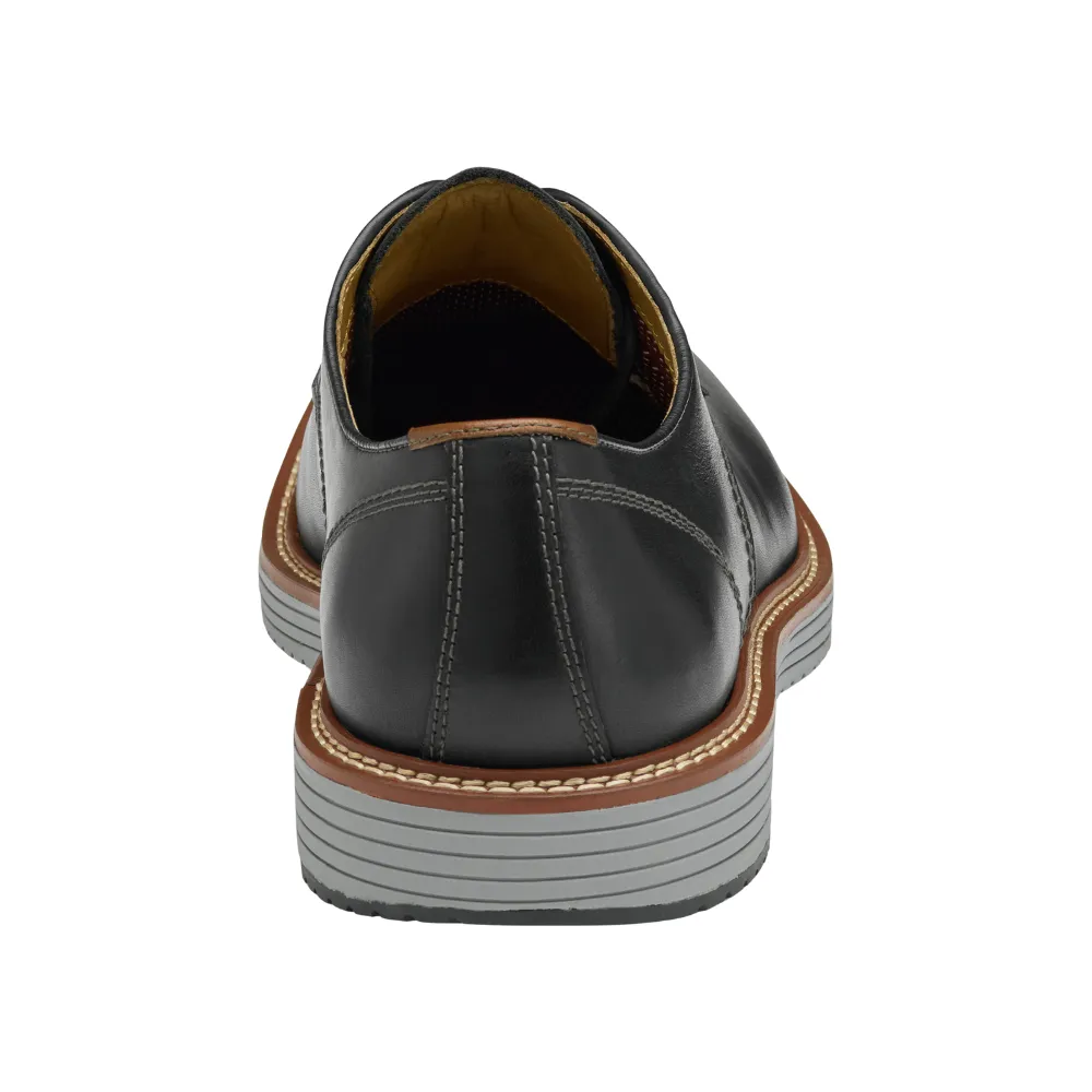Johnston & Murphy Upton Plain Toe Black Leather Shoe (Men's)