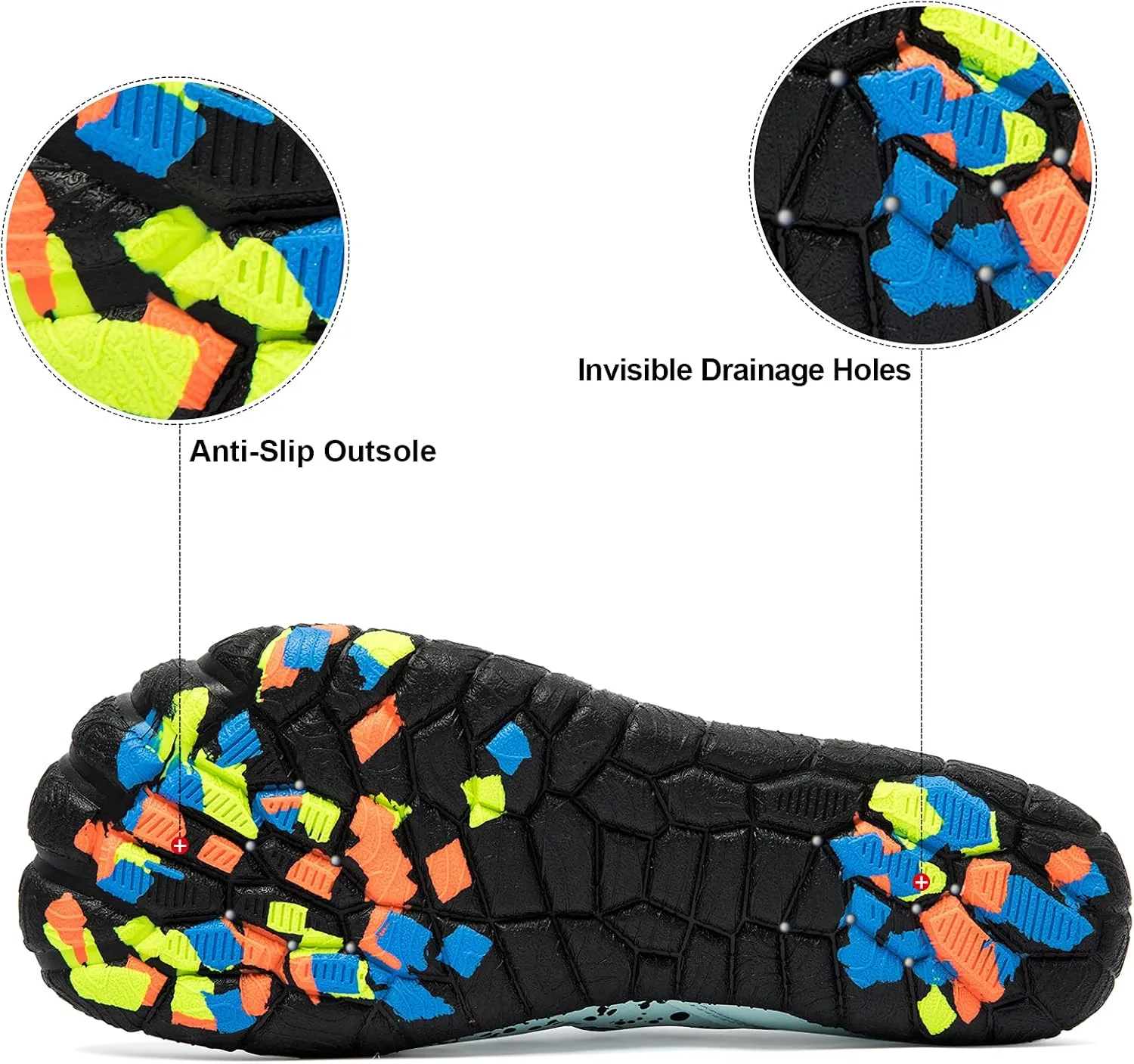 Josaywin Men's Water Shoes Barefoot Quick-Dry Sports Aqua Socks for Swim Diving Surf Pool Aqua Sports Beach Walking Wide Toe Shoes