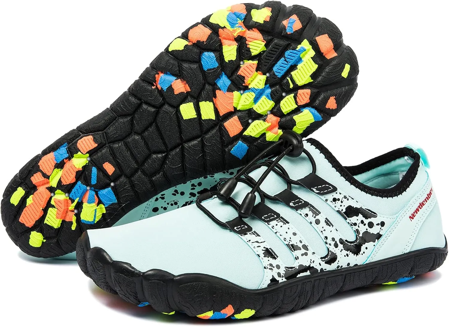 Josaywin Men's Water Shoes Barefoot Quick-Dry Sports Aqua Socks for Swim Diving Surf Pool Aqua Sports Beach Walking Wide Toe Shoes